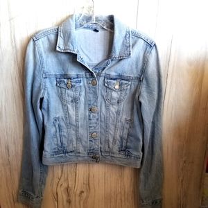 American Eagle Denim Jacket With Southwestern Insert